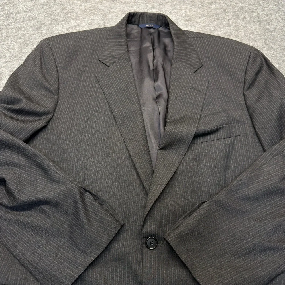 Brooks Brothers 1818 Madison Saxxon42L Gray Pinstripe Wool Blazer USA